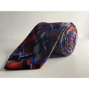 J. Garcia Collection Sixty 60 Northern Lights red silver purple tie - 58.5"